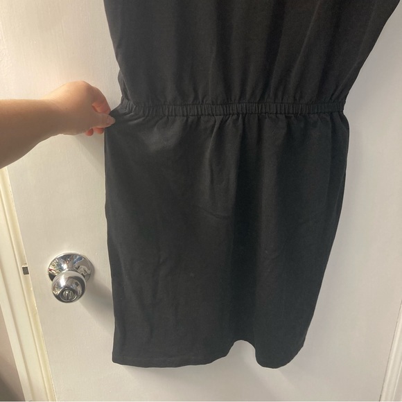 CALVIN KLEIN Graphic Logo Sporty Pocket Shirt Dress In Black White Women’s Sz S - Picture 8 of 9